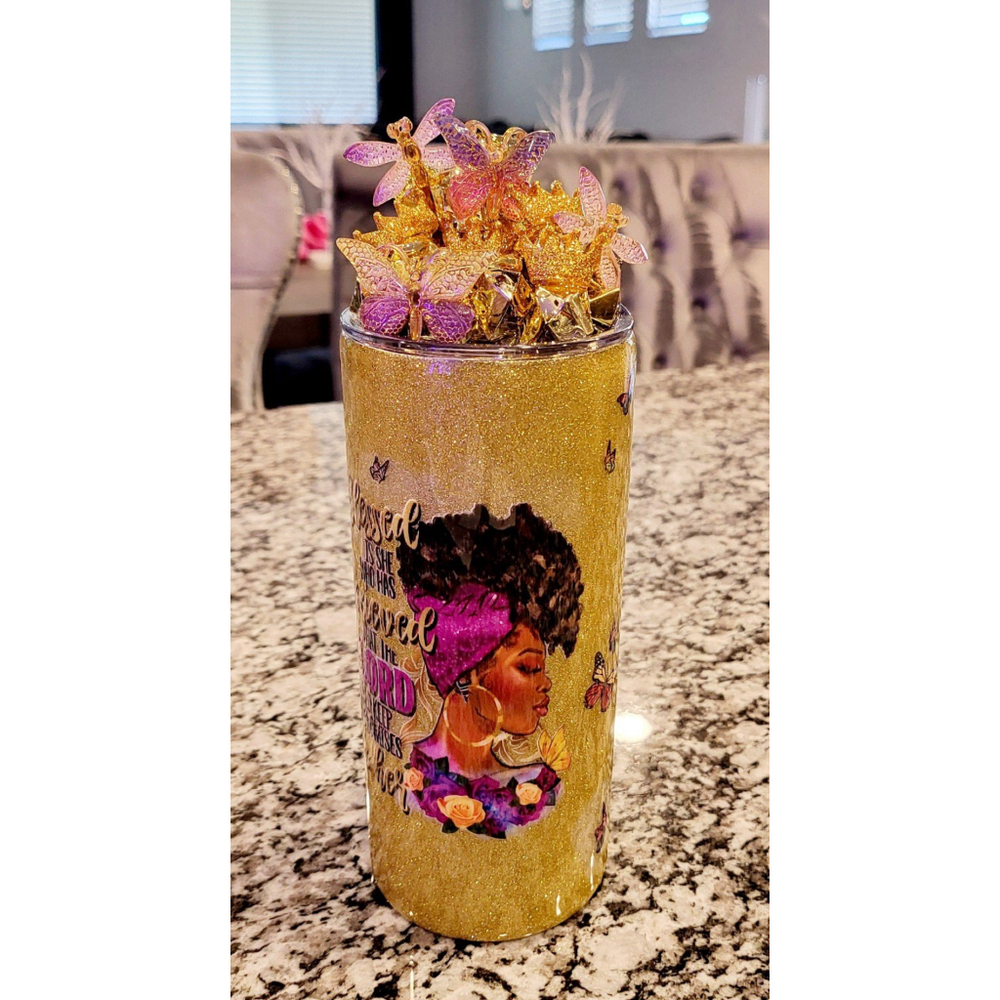 Beautiful 15oz Motivational tumbler